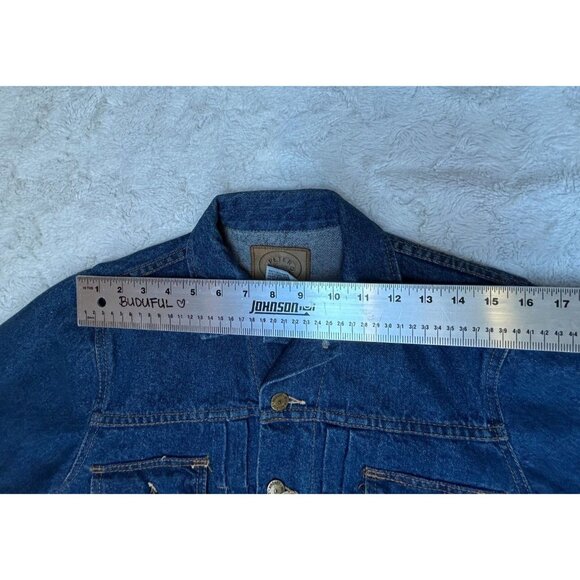 Vintage Peter Golding London Mens XS Denim Shirt Jacket Blue Flap Pockets Casual - Picture 3 of 8